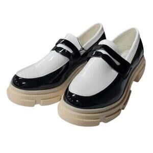 YETIER Platform Womens size 10 Loafer patent Leather Slip-Ons Chunky Loafer